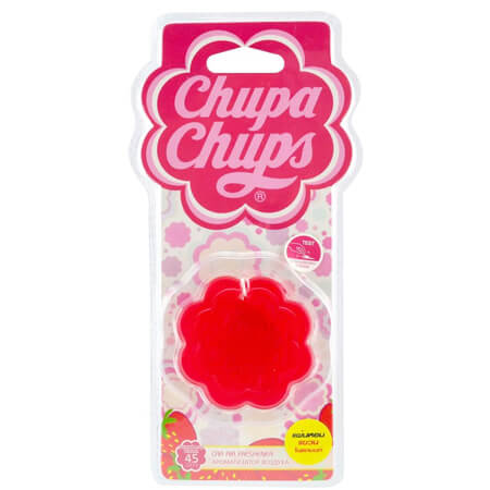 Chupa Chups Air Freshener Silicone Air freshener #Strawberry Cream  มอบความสดชื่นจากกลิ่นโค้กอันซาบซ่าหอมหวาน คงความหอมได้อย่างยาวนาน ช่วยขจัดกลิ่นอับไม่พึงประสงค์ภายในรถของคุณ มาพร้อมดีไซต์สวยงาม 